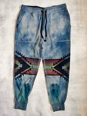 Pacsun OnTheByas joggers vintage-washed Southwest Aztec Print Pants Faded
